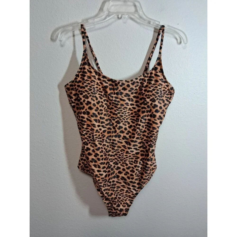 NWOT 1 Piece Swimsuit Summer Beach Pool Vacation Y2K Animal Print Size XXL